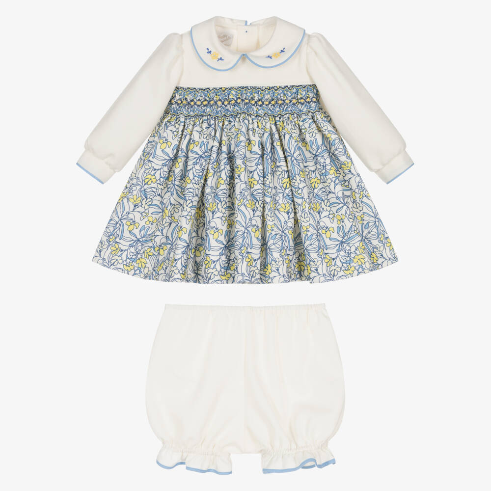 Pretty Originals-Кремовое платье с цветочным узором для девочек | Childrensalon Outlet