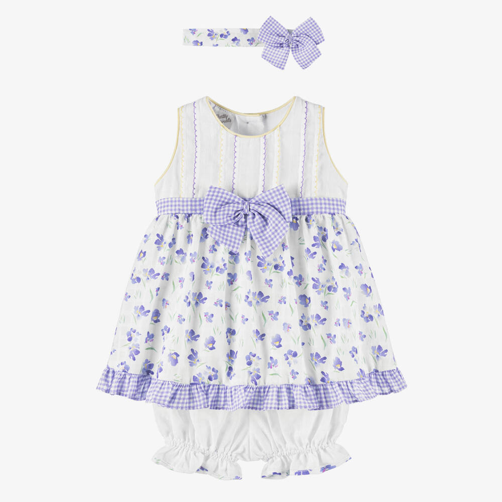 Pretty Originals-فستان قطني بنفسجي للبنات | Childrensalon Outlet