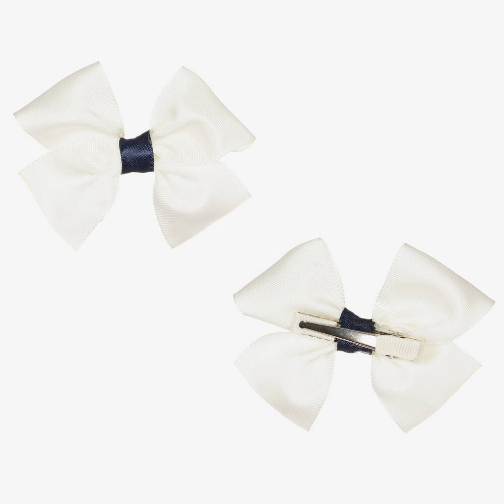 Pretty Originals-Girls Navy Blue & White Dress Set | Childrensalon Outlet