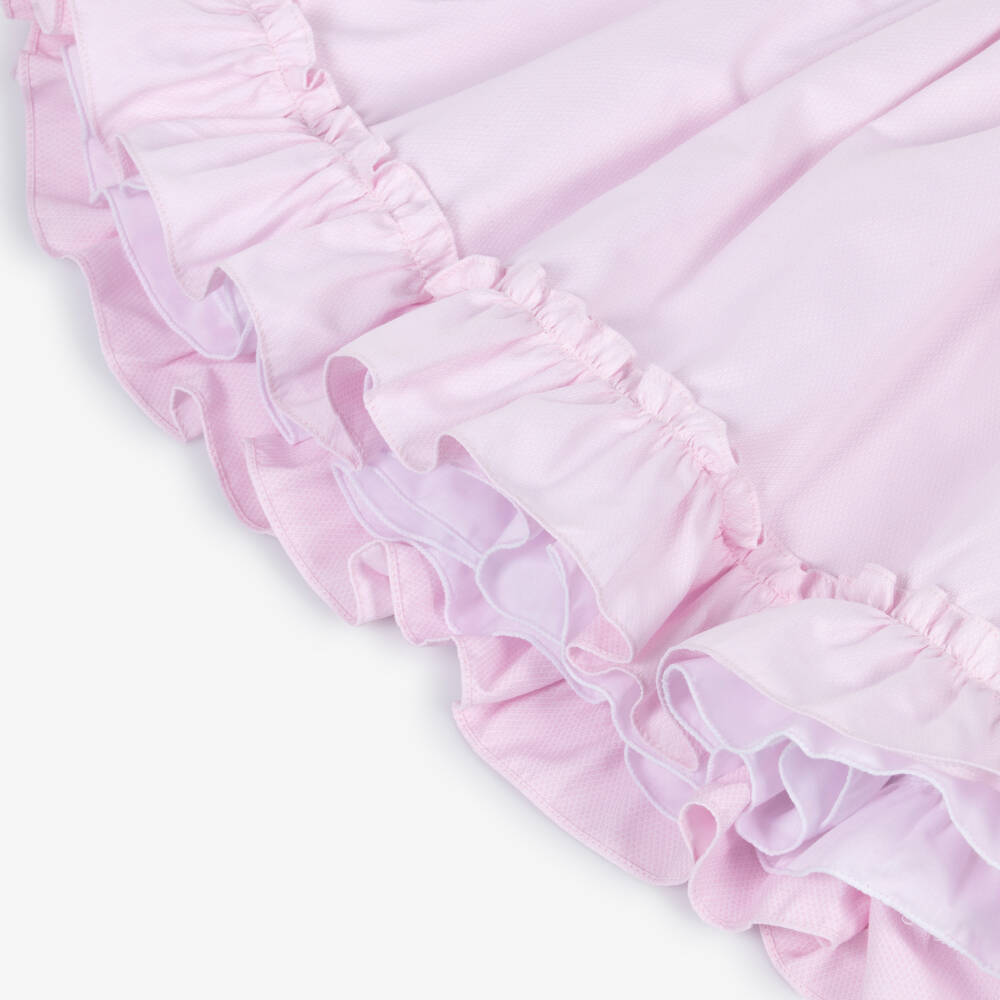Pretty Originals-Girls Pale Pink Hand-Smocked Dress & Headband Set | Childrensalon Outlet