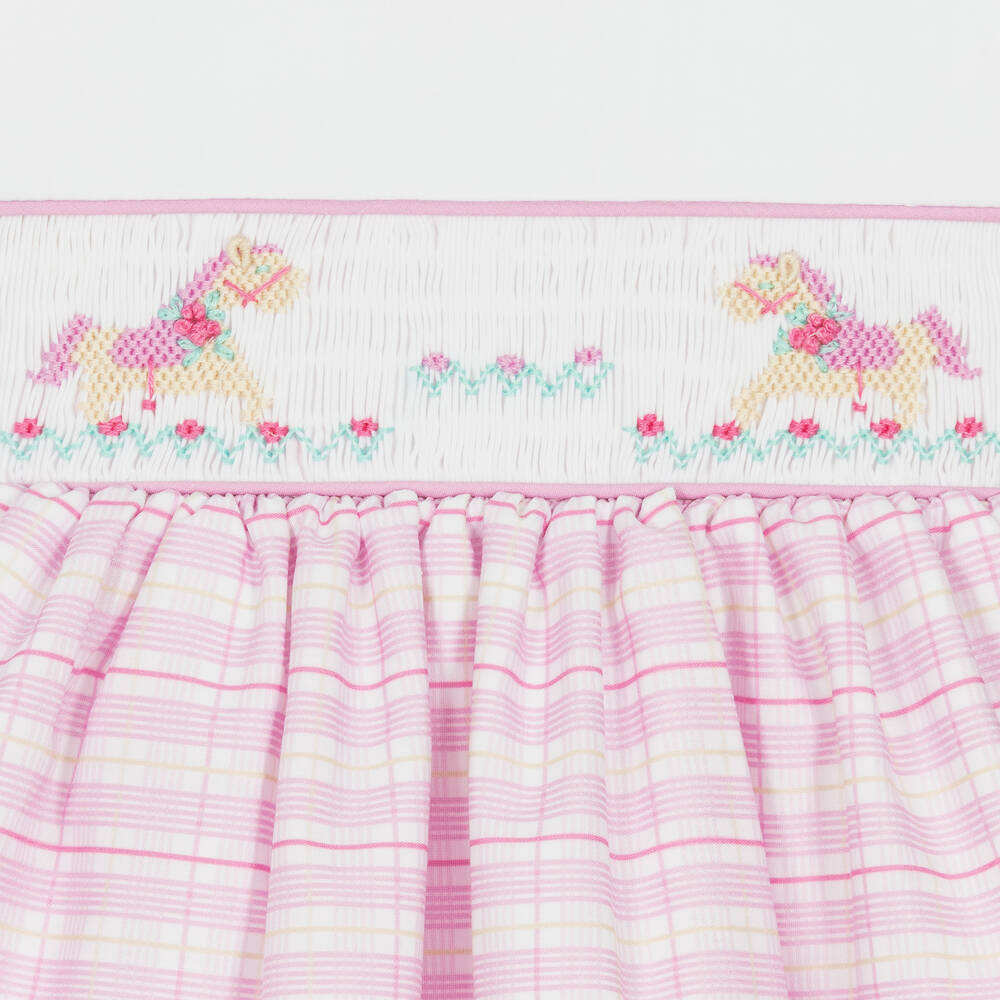 Pretty Originals-Розовое платье в клетку со сборками и трусики | Childrensalon Outlet