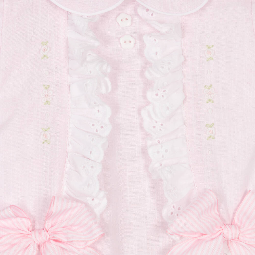 Pretty Originals-Girls Pink Cotton Dress Set | Childrensalon Outlet