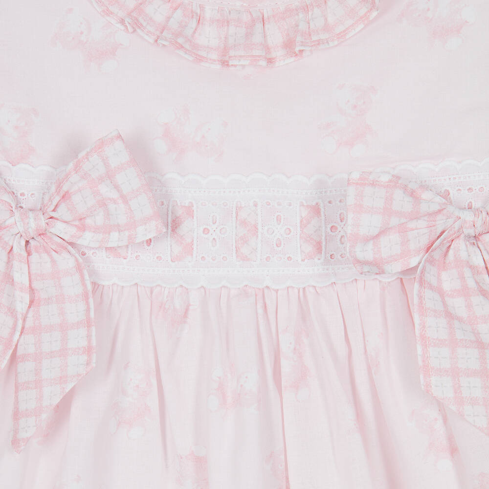 Pretty Originals-Girls Pink Cotton Dress Set | Childrensalon Outlet