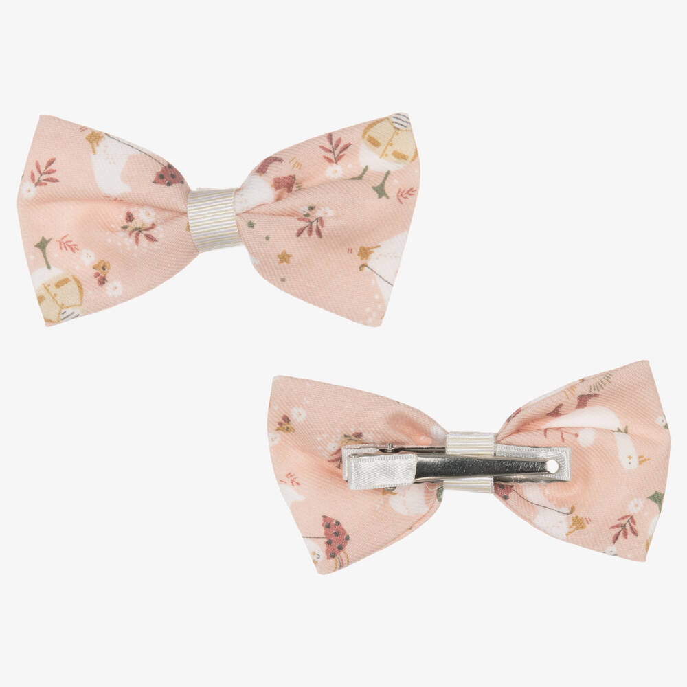 Pretty Originals-Girls Pink Cotton Ducks Pinafore Dress Set | Childrensalon Outlet