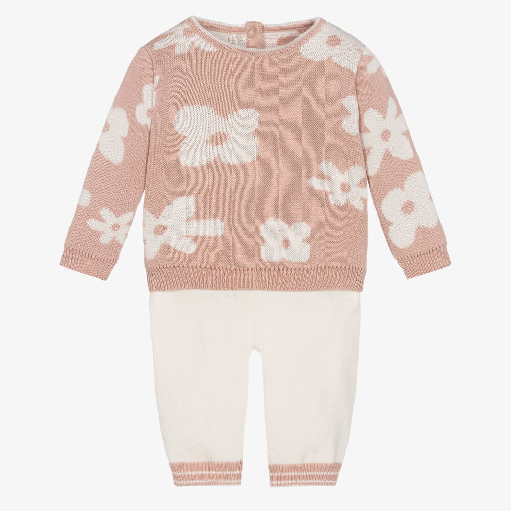 Pretty Originals-Розовый трикотажный топ и штанишки | Childrensalon Outlet