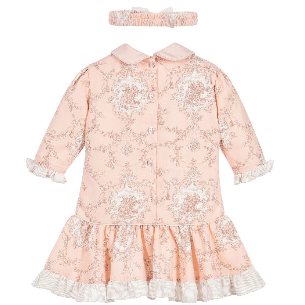 Pretty Originals-Girls Pink Dress & Headband  | Childrensalon Outlet