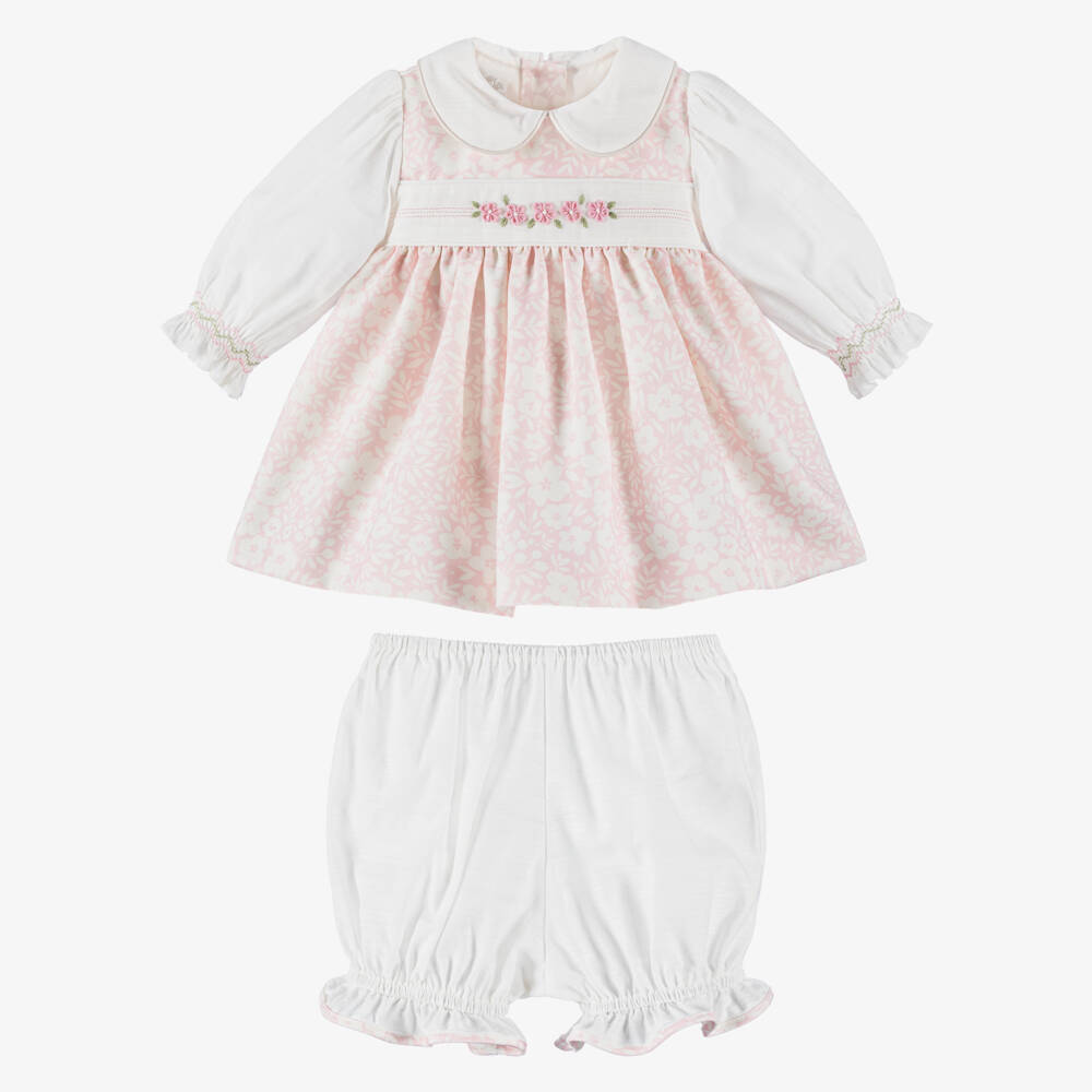 Pretty Originals-Розовое платье с вышивкой для девочек | Childrensalon Outlet