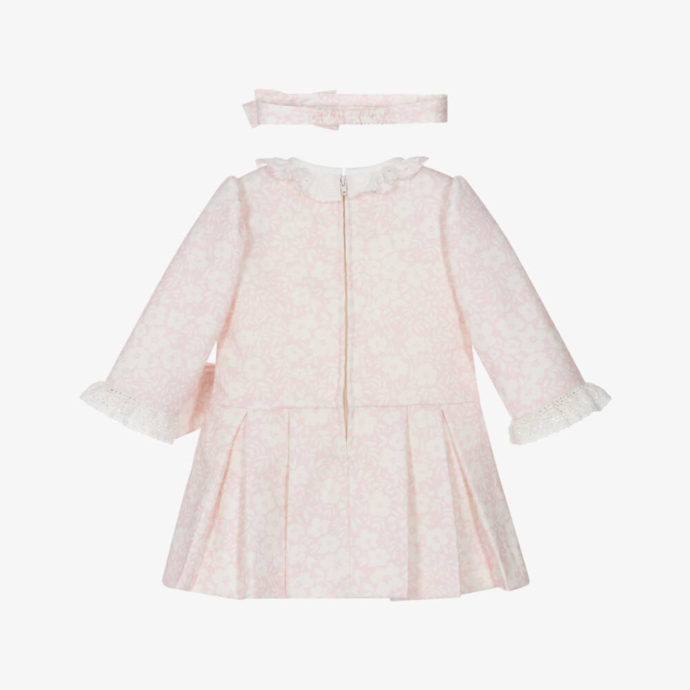 Pretty Originals-Набор платье из твила с цветочным узором для девочек в розовом цвете | Childrensalon Outlet