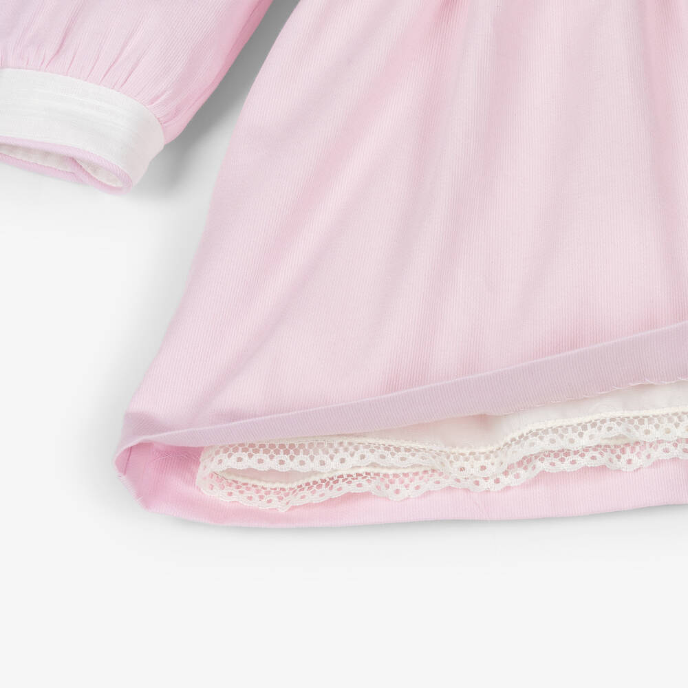 Pretty Originals-Girls Pink Horse Embroidered Dress Set | Childrensalon Outlet