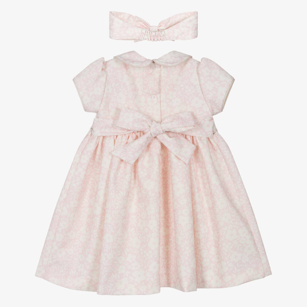 Pretty Originals-طقم فستان وردي مزخرف بالزهور للبنات | Childrensalon Outlet