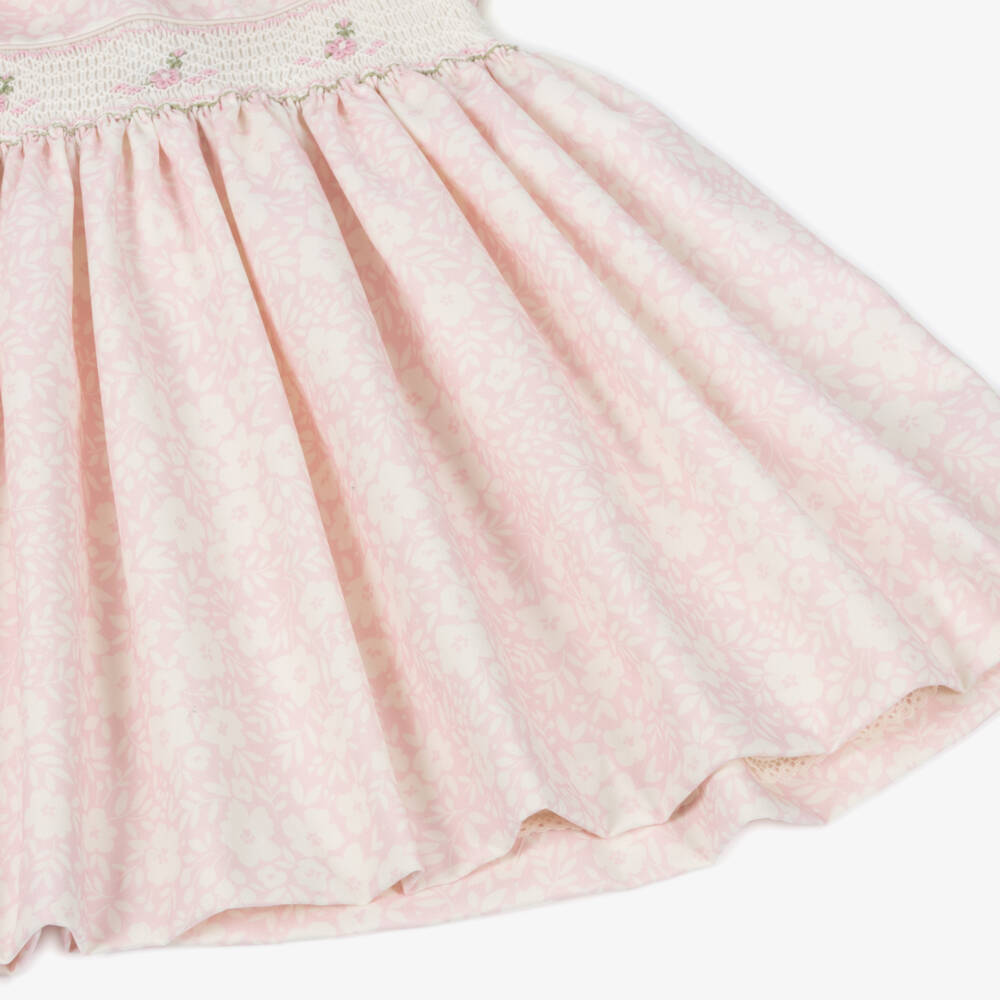 Pretty Originals-طقم فستان وردي مزخرف بالزهور للبنات | Childrensalon Outlet
