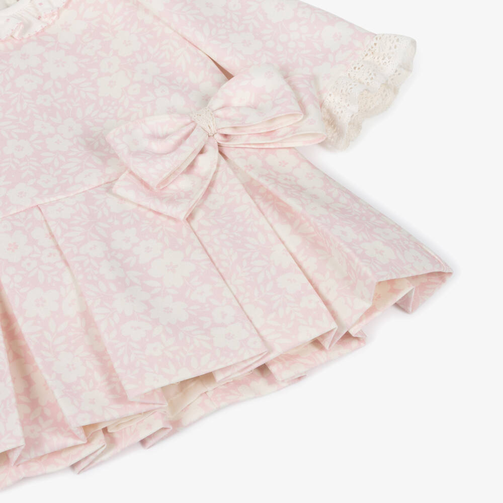 Pretty Originals-Набор платье из твила с цветочным узором для девочек в розовом цвете | Childrensalon Outlet