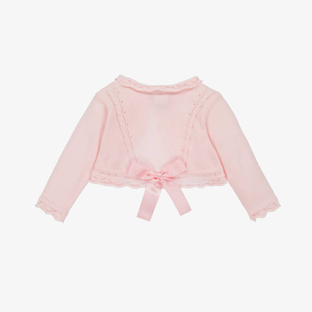 Pretty Originals-بوليرو محبوك وردي للبنات | Childrensalon Outlet