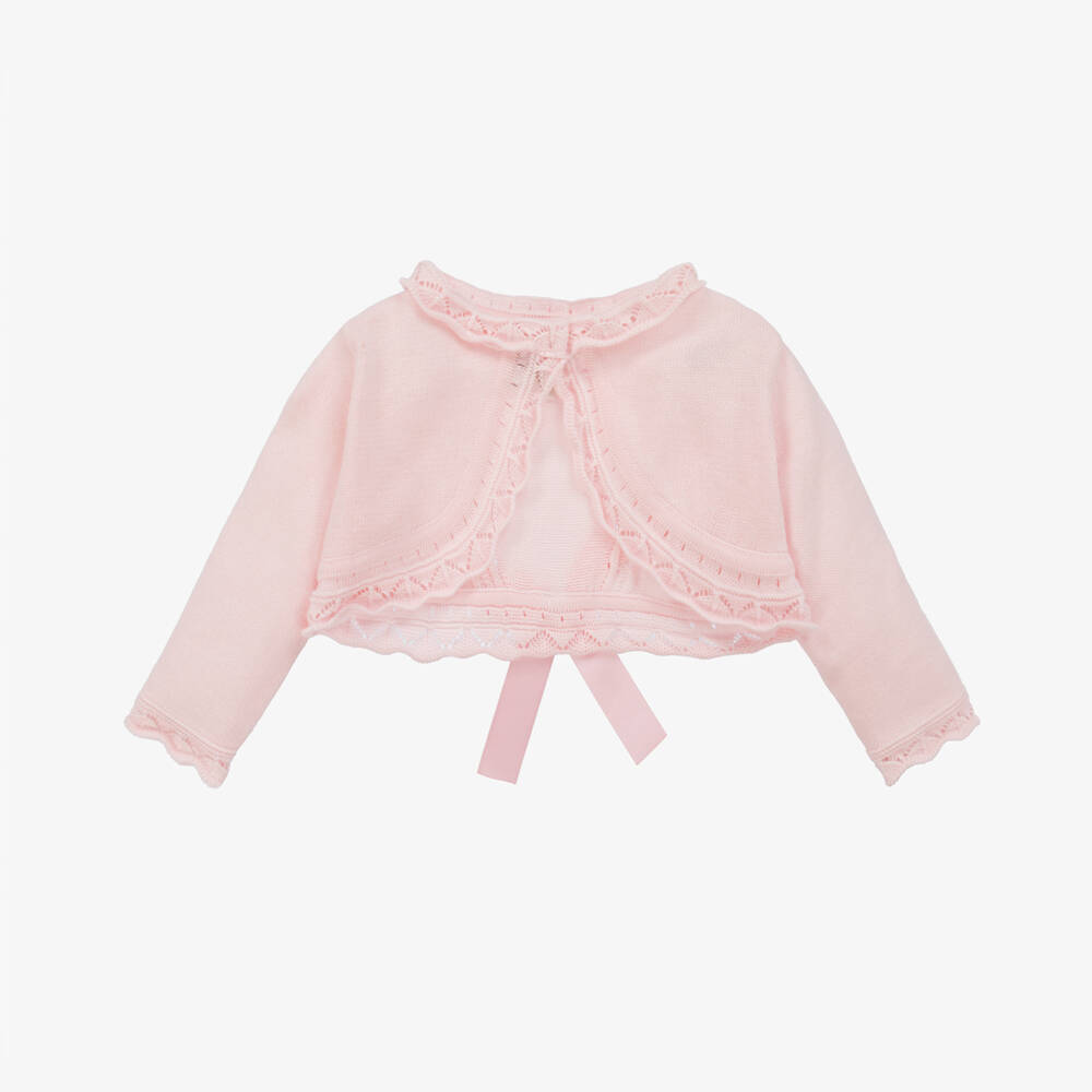 Pretty Originals-بوليرو محبوك وردي للبنات | Childrensalon Outlet