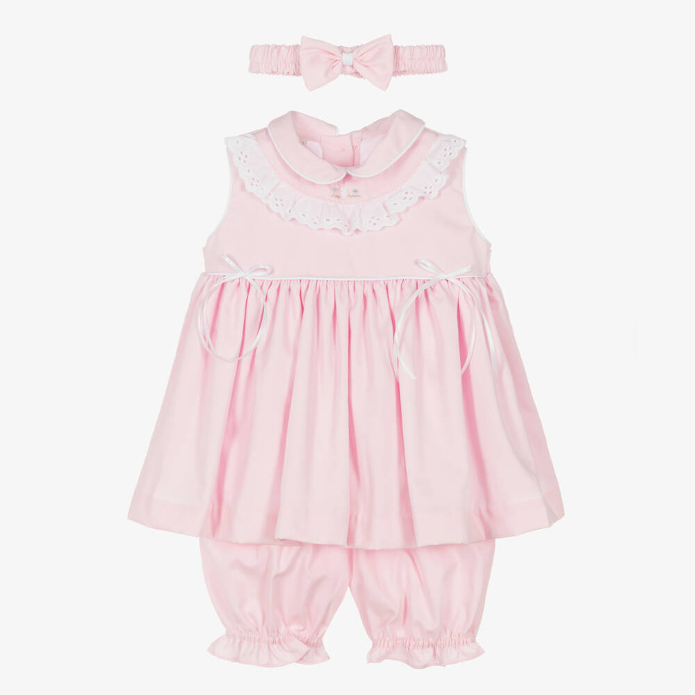 Pretty Originals-فستان وردي مزين بالكشكش للبنات | Childrensalon Outlet