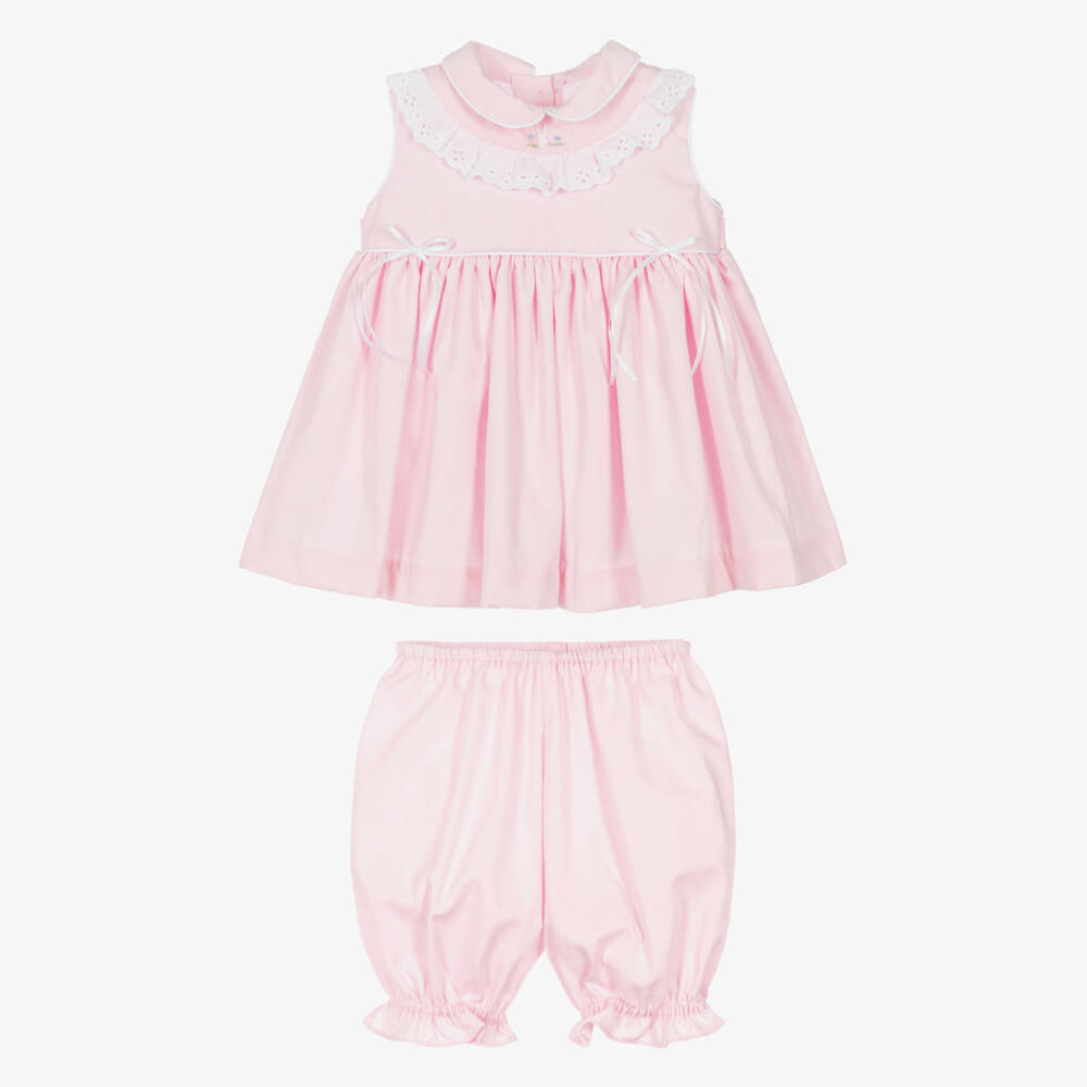 Pretty Originals-Girls Pink Ruffle Dress Ensemble | Childrensalon Outlet
