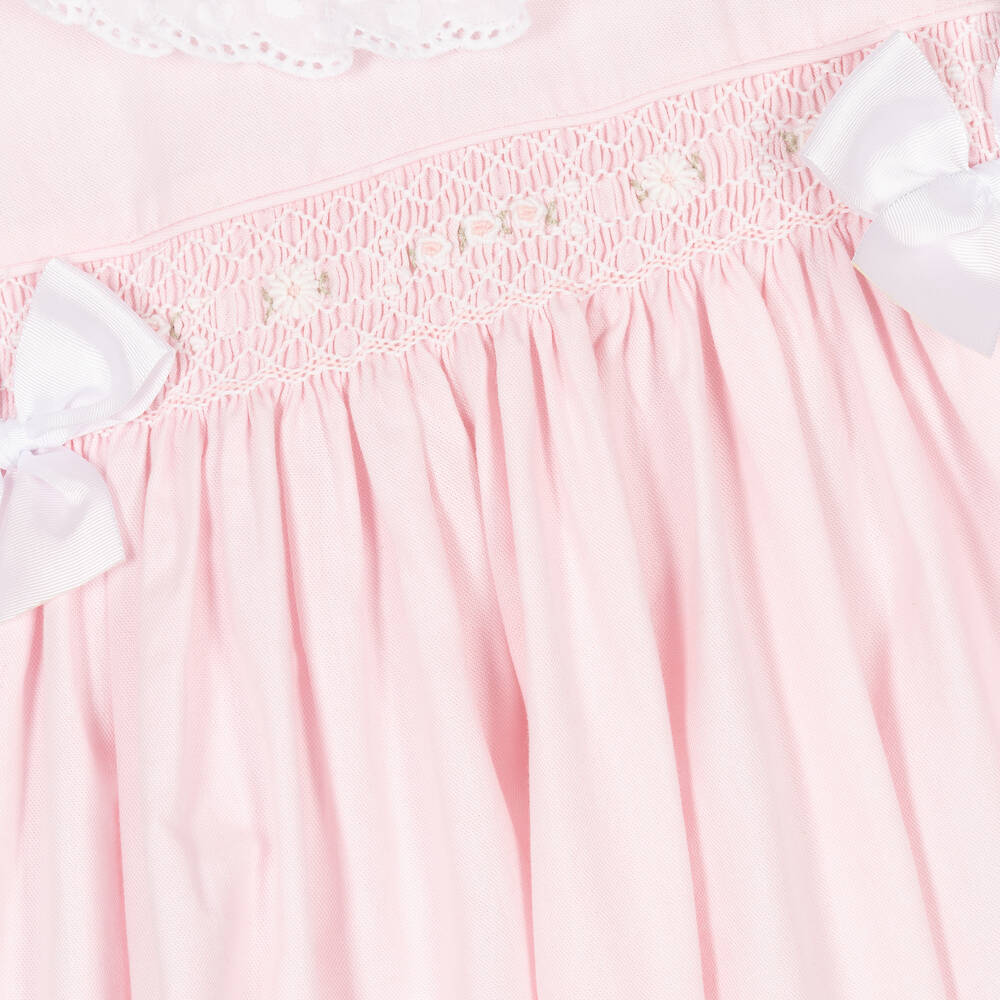 Pretty Originals-Girls Pink Smocked Dress Set | Childrensalon Outlet
