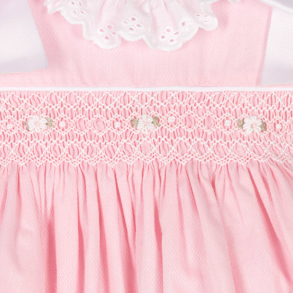 Pretty Originals-Girls Pink Smocked Dress Set | Childrensalon Outlet