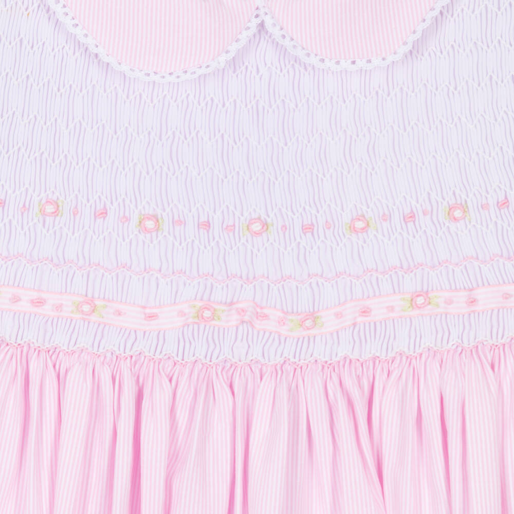 Light pink smocked dress sale