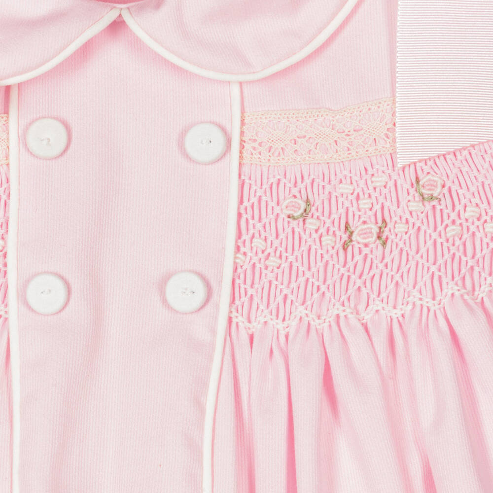 Pretty Originals-Girls Pink Smocked Dress Set | Childrensalon Outlet