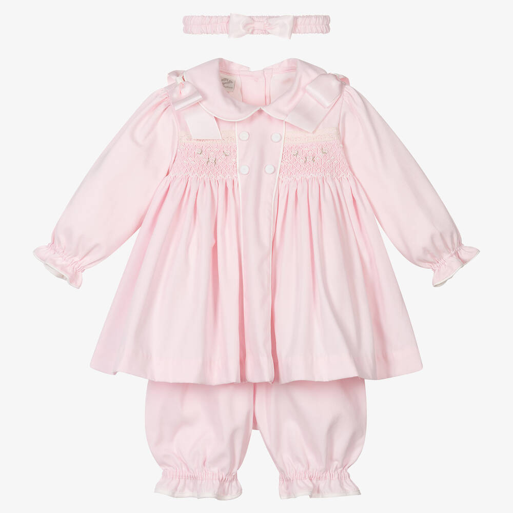 Pretty Originals - Розовый комплект с платьем со сборками | Childrensalon