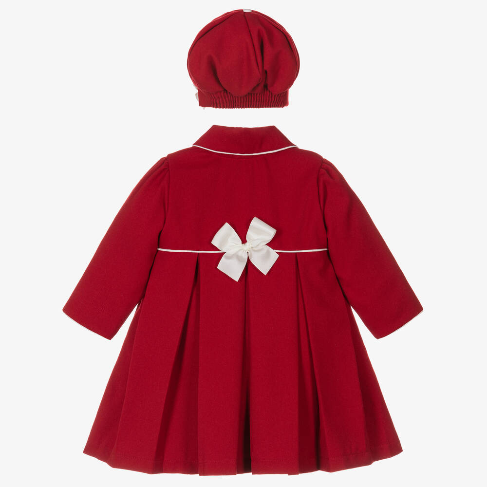 Pretty Originals Girls Red Coat & Hat Set Childrensalon Outlet