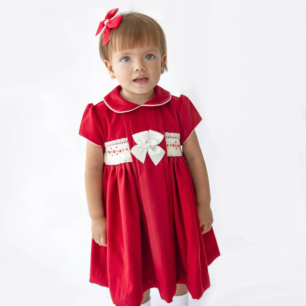 Pretty Originals-Girls Scarlet Smocked Dress Ensemble | Childrensalon Outlet