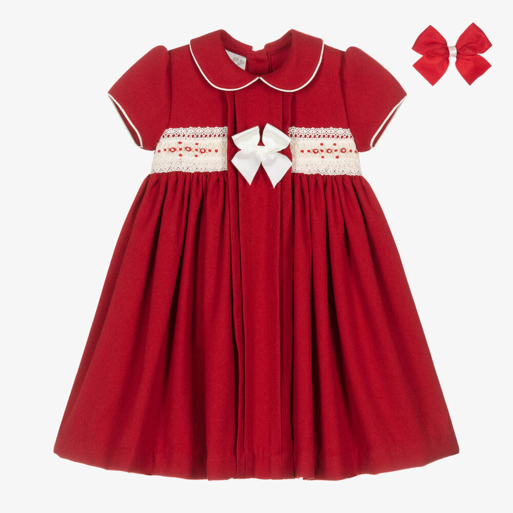 Pretty Originals-Girls Scarlet Smocked Dress Ensemble | Childrensalon Outlet