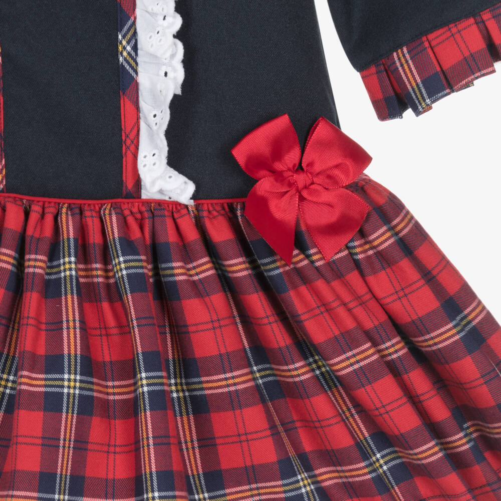 Pretty Originals-Girls Tartan Dress & Bow Set | Childrensalon Outlet