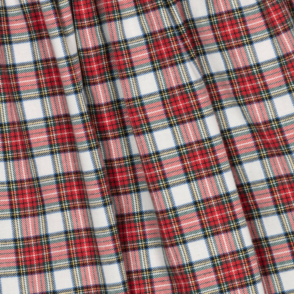 Pretty Originals-Girls Tartan Red Smocked Dress Ensemble | Childrensalon Outlet
