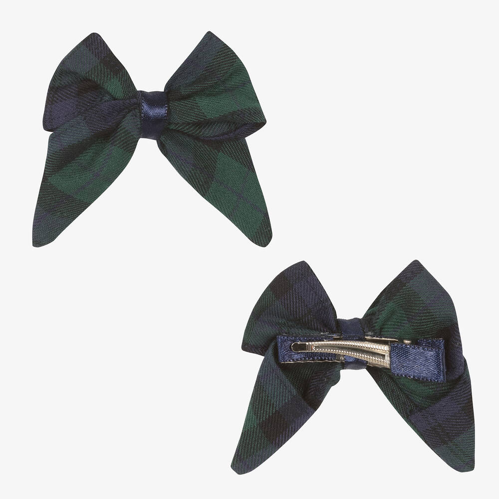 بريتي أوريجينال-طقم تنورة قطن تارتان لون أبيض وأخضر | Childrensalon Outlet