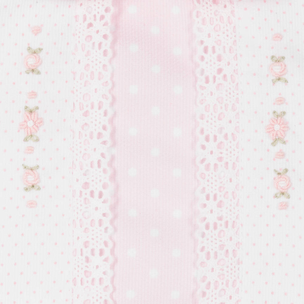 Pretty Originals-Girls White & Pink Polka Dot Dress Set | Childrensalon Outlet