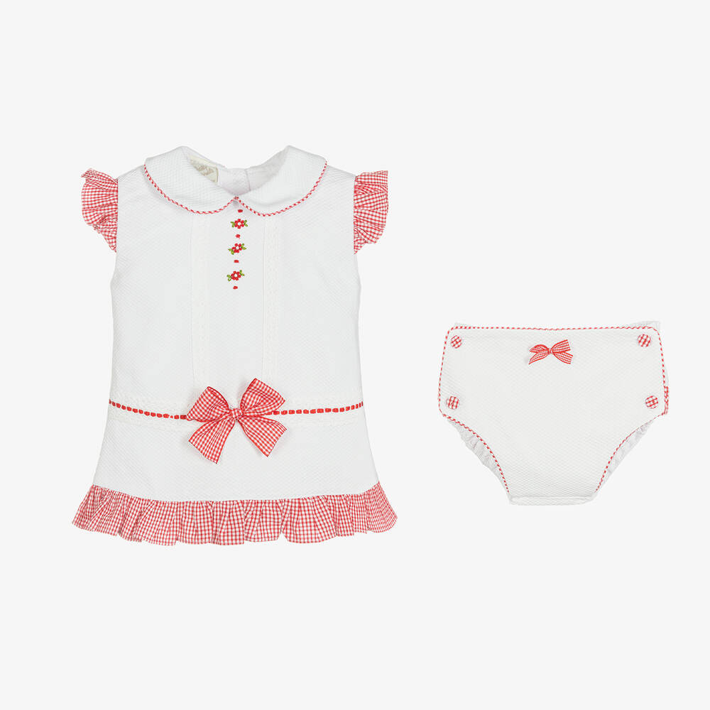 Pretty Originals-Бело-красное платье и повязка на голову | Childrensalon Outlet