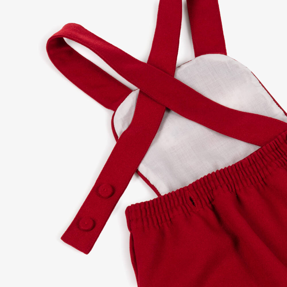 Pretty Originals-Girls White & Red Pinafore Dress Set | Childrensalon Outlet