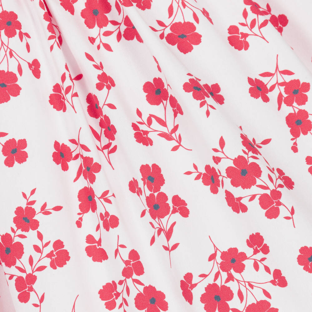 Pretty Originals-Girls White & Red Poppy Cotton Dress Set | Childrensalon Outlet