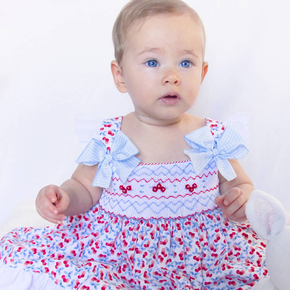Pretty Originals Girls White Smocked Dress Set Childrensalon Outlet