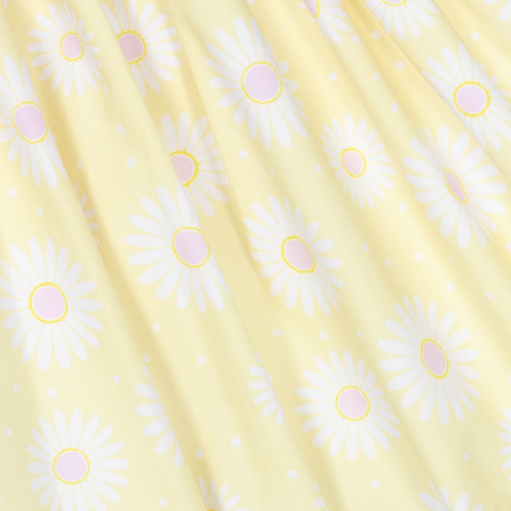 بريتي أوريجينال-طقم فستان قطن بوبلين لون أصفر وأبيض | Childrensalon Outlet