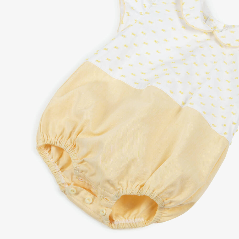 Pretty Originals-Girls Yellow & Ivory Cotton Skirt Set | Childrensalon Outlet