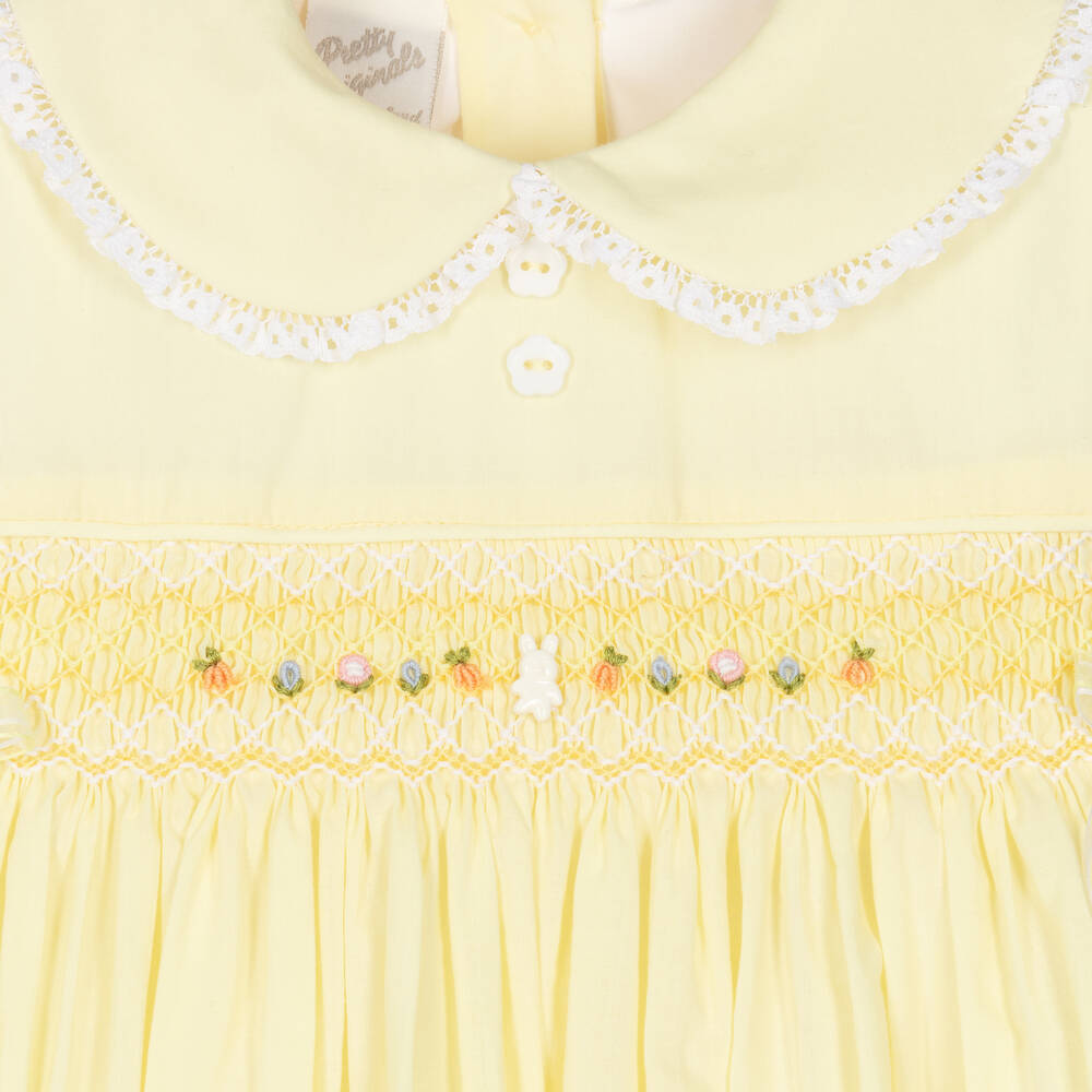 Pretty Originals-Желтый комплект из хлопка с платьем со сборками | Childrensalon Outlet