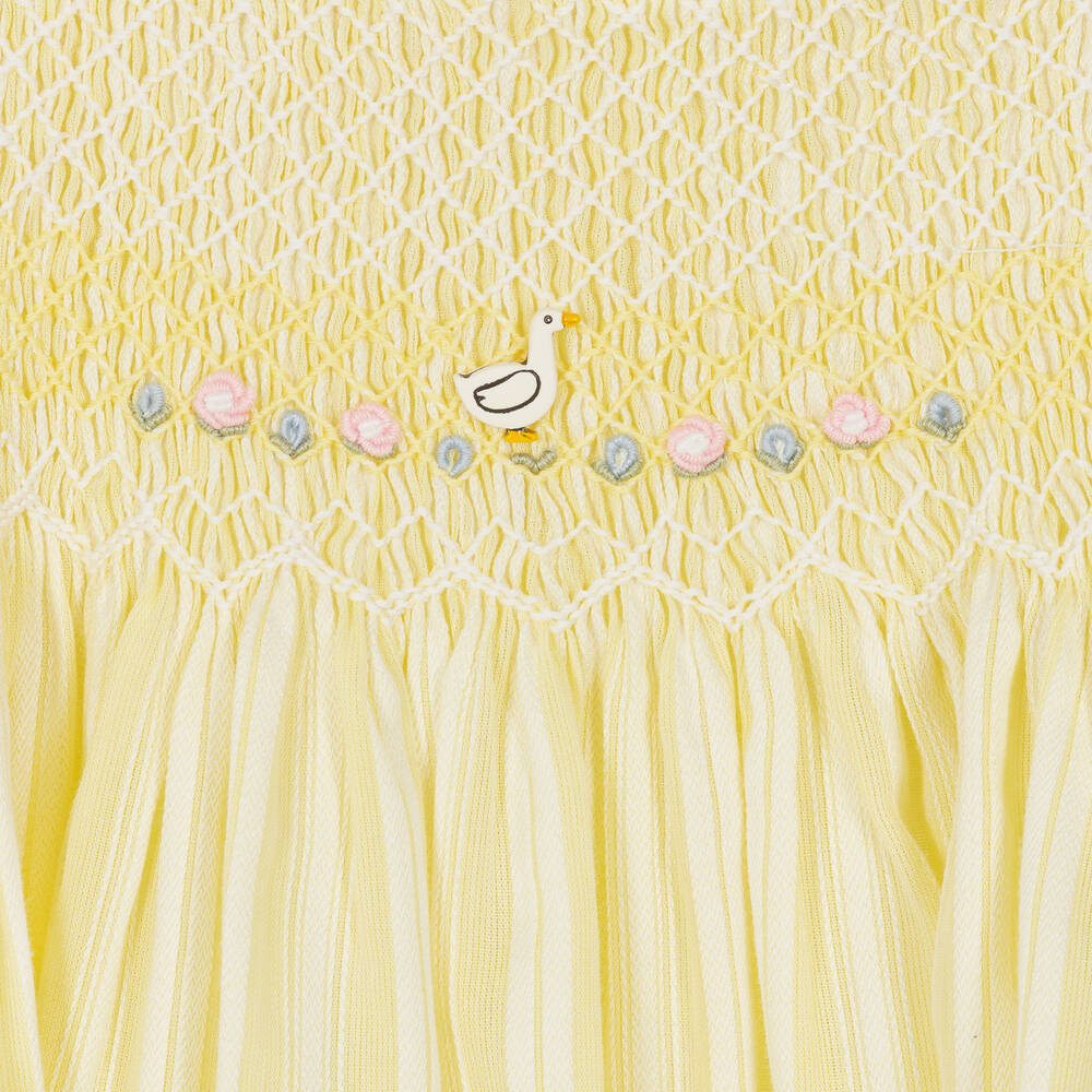 بريتي أوريجينال-طقم ليقنز قطن سموك لون أصفر للبنات | Childrensalon Outlet