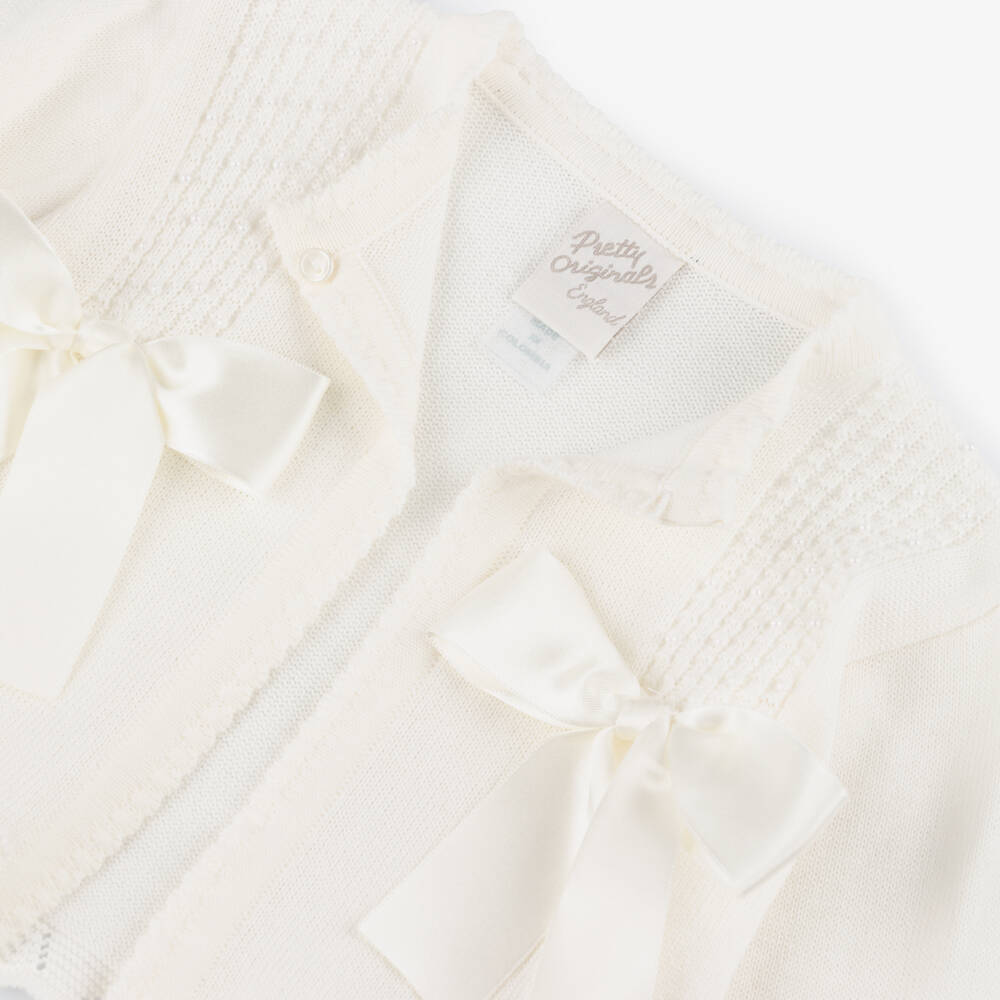 Pretty Originals-Ivory Bow Bolero | Childrensalon Outlet