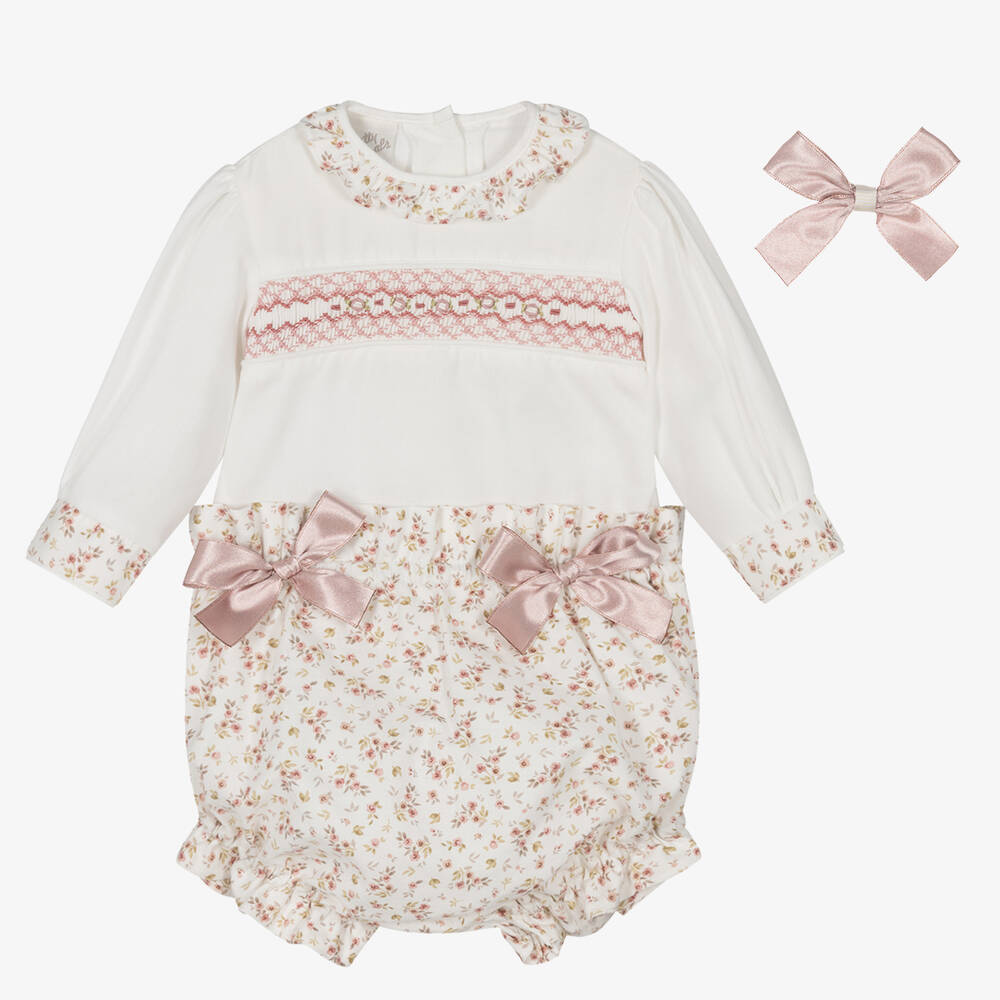 Pretty Originals - Ensemble short ivoire et rose | Childrensalon