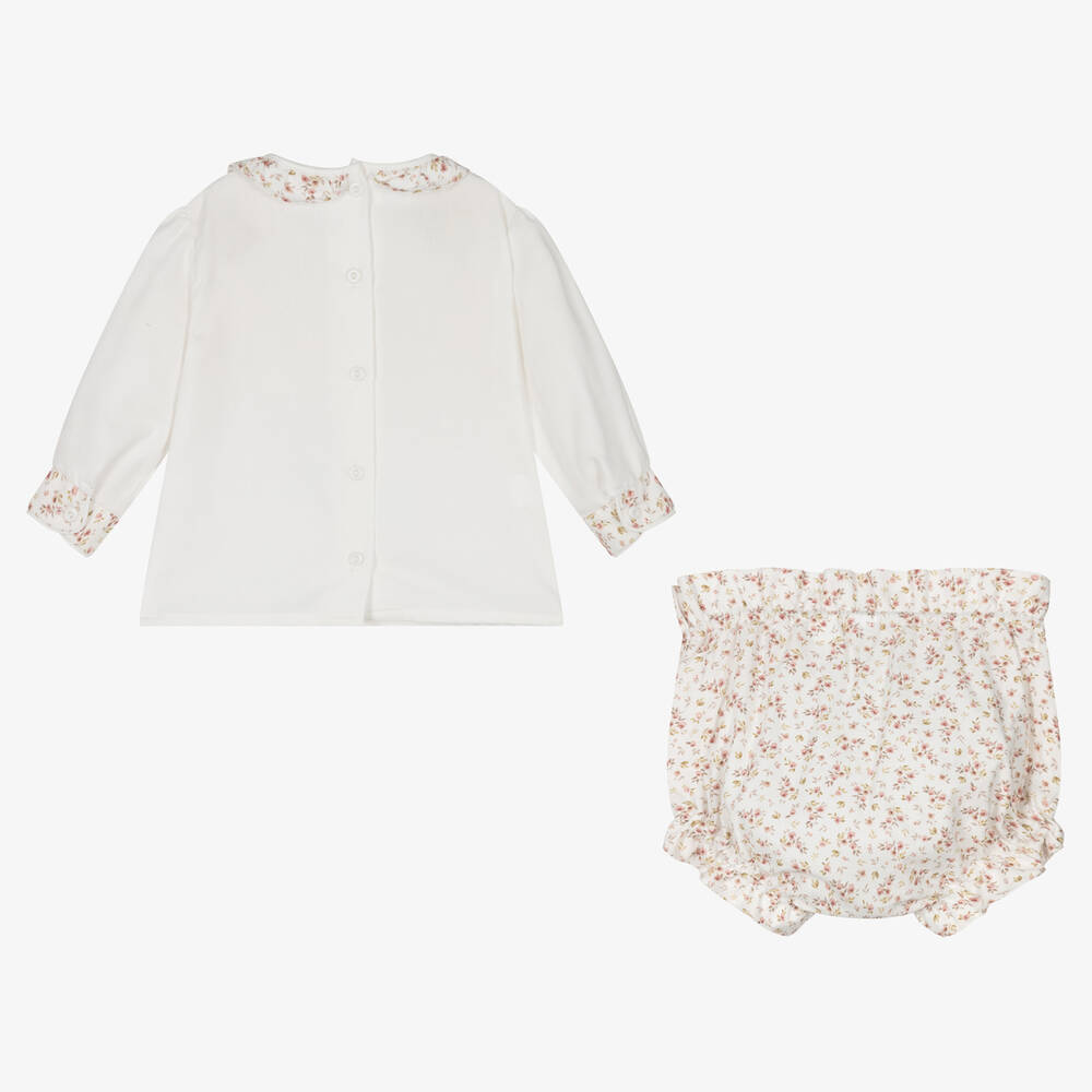 Pretty Originals-Кремово-розовый комплект с блузкой со сборками | Childrensalon Outlet