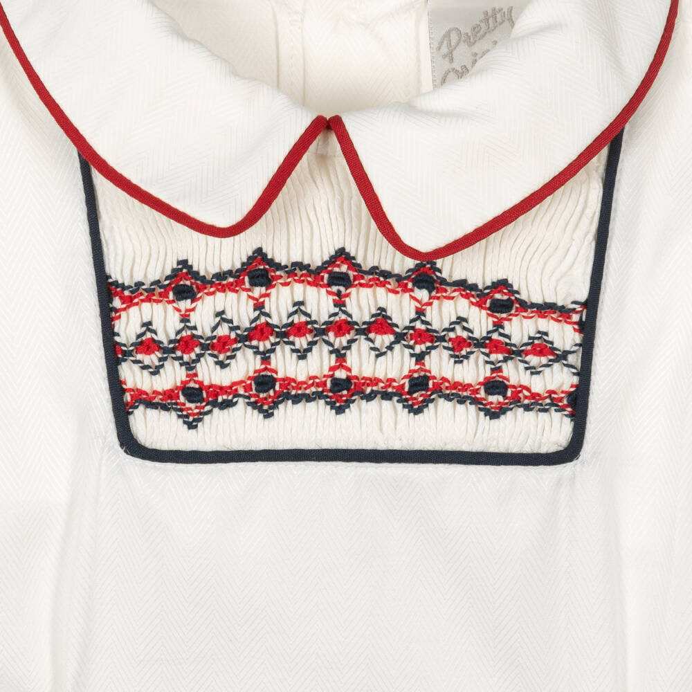 Pretty Originals-Junior Boys Tartan Smocked Suit | Childrensalon Outlet