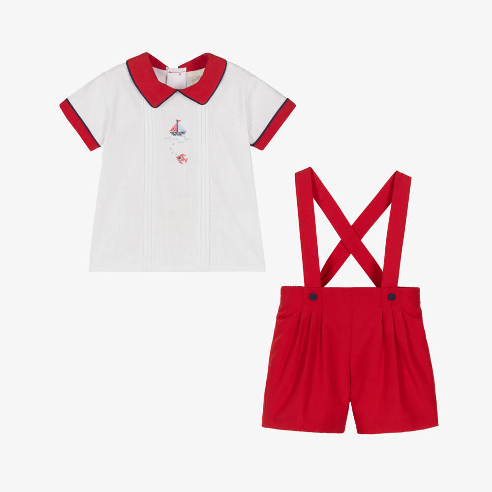 Pretty Originals-Little Boys Scarlet Ensemble Set | Childrensalon Outlet