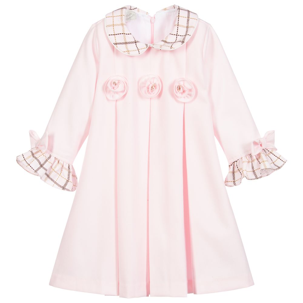 Pretty Originals - Robe rose à carreaux avec col | Childrensalon