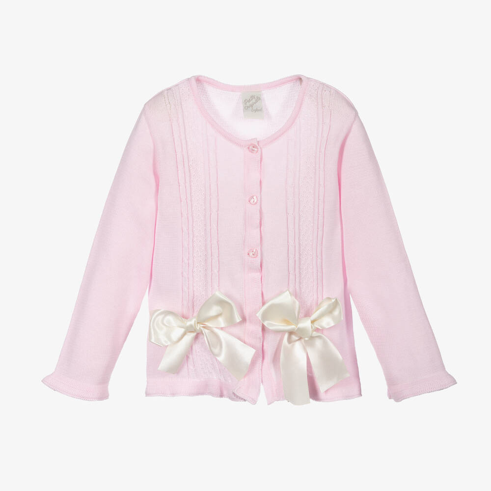 Pretty Originals - Rosa Baumwoll-Strickjacke | Childrensalon