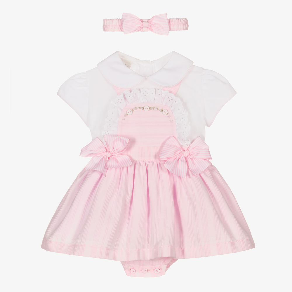 Pretty Originals - Pink Cotton Skirt Set | Childrensalon