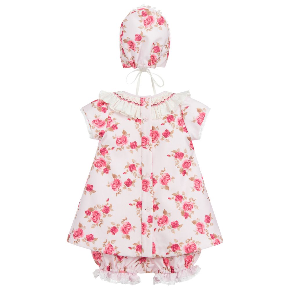 Pretty Originals-Pink Floral Baby Dress Set | Childrensalon Outlet