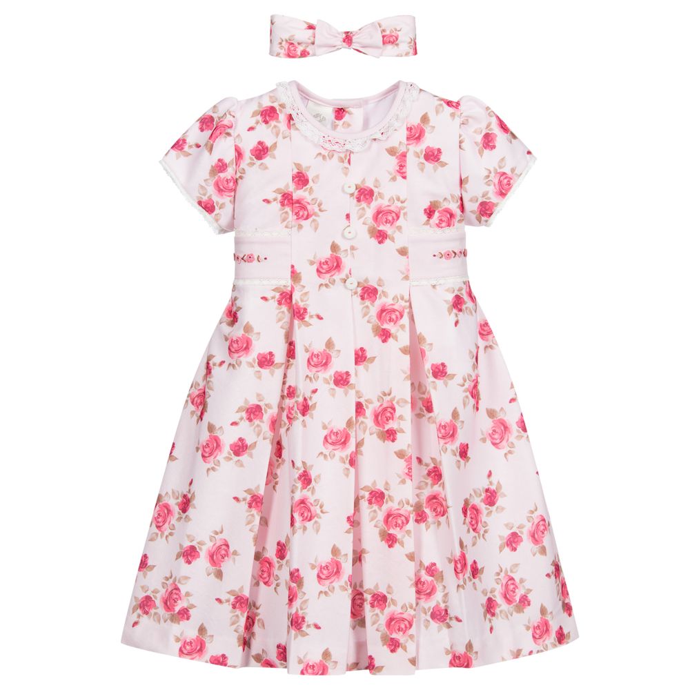 Pretty Originals - Pink Floral Print Dress Set | Childrensalon